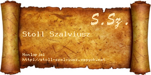 Stoll Szalviusz névjegykártya